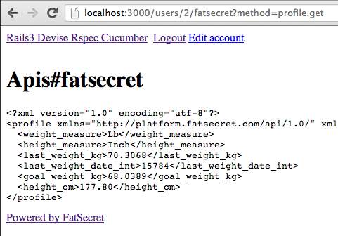 FatSecret profile.get response
